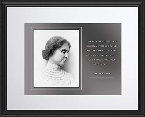 Helen Keller Inspirational Quote: When one door of happiness closes,