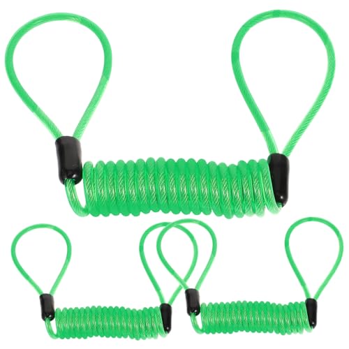 HOMOBABE 3個 ポータブル防犯リマインダーコード 自転車 オートバイ用耐久セキュリティワイヤー 強化素材採用 忘れ防止機能付き