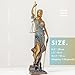 R REALONG Bronze Lady Justice Statue, 11-Inch Greek Mythology Goddess Sculpture Handmade Art– The for Lawyers (Rendering Blue)