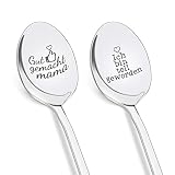 PRSTENLY Geschenke für Mama von Tochter Sohn, 2 Stücke Kaffeelöffel mit Gravur Weihnachtsgeschenke Mama Geschnk, Geburtstagsgeschenk, Muttertagsgeschenke, Jahrestag für Mama Mutter Frauen