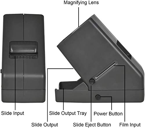 image for Rybozen 35mm Slide Viewer, 3X Magnification and Desk Top LED Lighted I