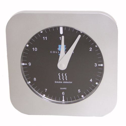 Preisvergleich Produktbild Rauchmelder als Wanduhr für Wohnung, Werkstatt und Büro