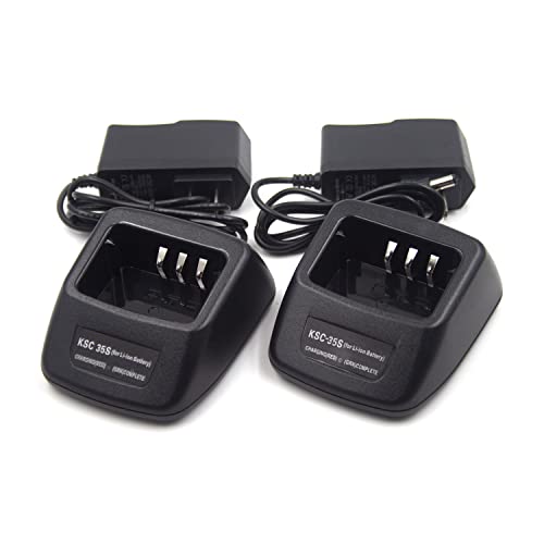 (2-Pack) Ksc-35S Rapid Quick Charger For Kenwood Radio Tk-2200 Tk-2200L Tk-2206 Tk-2202 Tk-2207 Tk-2207G Tk-3200 Tk-3200L Th-K20 Th-K20A Tk-2000 Tk-3000 Knb-45L Knb-63L Knb-65L Li-Ion Battery #TOP21