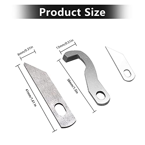 YWNYT 6Pcs Serger Blade, Sewing Serger Knife Machine Blades Household Overlocker Knife Set Upper