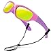 RIVBOS RBK025 Rubber Flexible Kids Polarized Sunglasses Glasses Age 3-10 (Pink Coating Lens)
