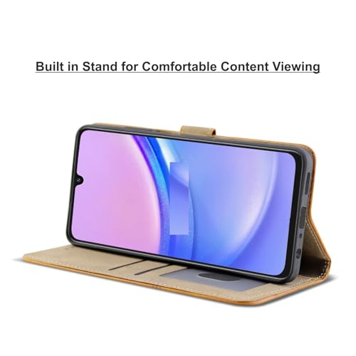 Image of for Vivo Y400 Pro 5G Flip Cover Leather Finish | Inside TPU with Card Pockets | Wallet Stand | Complete Protection Flip Case