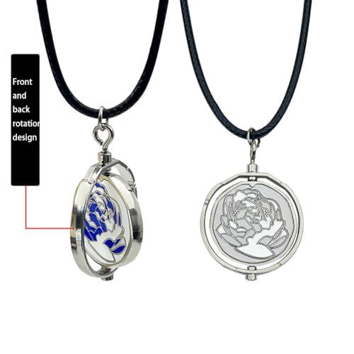 Vi Arcane Hextech Crystals Rotatable Pendant Necklace Vi Cosplay Accessory Props Halloween Christmas Party Birthday Gift2