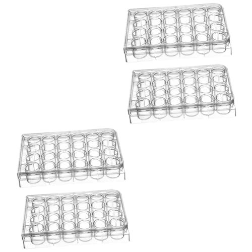 FUNOMOCYA 2sets 24-Hole Cell Culture Trays Lab Equipment Plates Tissue Culture Plate Strips 2pcs*2