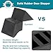Eumtenr Large Rubber Door Stopper for Bottom of Door, Big Heavy Duty Solid Door Stopper Wedge, Black Sturdy Door Stops for Floor, Non-Slip Doorstop for Home Office School and Commercial Use, 2 Pack