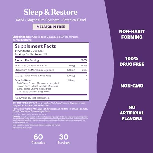 Natrol Ultra Sleep Magnesium Glycinate 100 mg, Melatonin-Free, 60 Count - image 6
