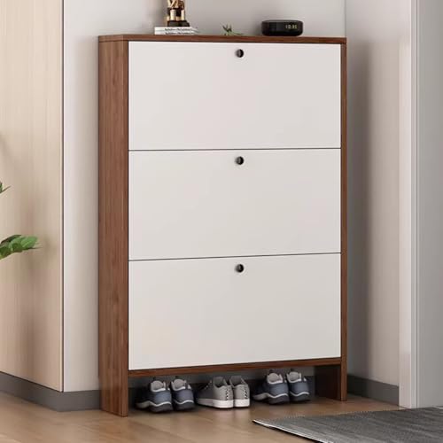 Meuble à chaussures étroit pour couloir et entrée avec comptoir et fond ouvert