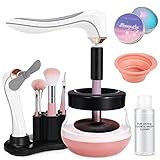 DOTSOG Makeup Brush Cleaner Dryer, Makeup Brush Cleaner Machine with 6 Rubber Collars, Wash and Dry
