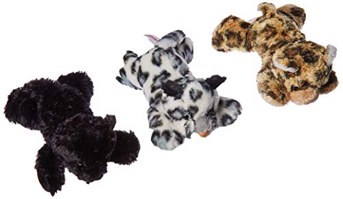 Aurora Bundle of 3 Stuffed Beanbag Animals:Snow Leopard, Streak Cheetah and Onyx Black Panther 8