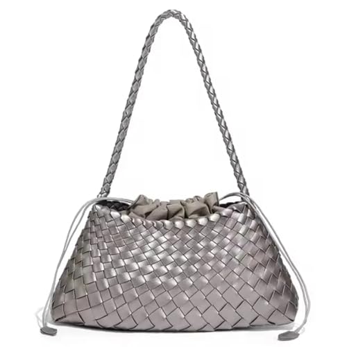 Bolso Tote Tejido Grande para Mujer con Acabado Brillante miniatura 1
