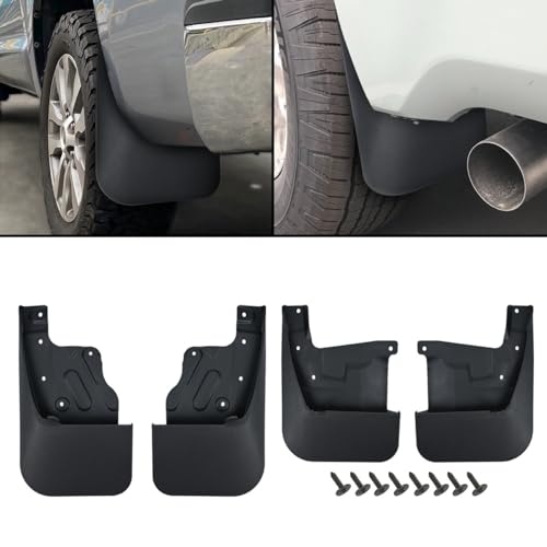 Image of 4PCS Mud Flaps Splash Guards, Front & Rear Tire Wheel Mud Guards All Weather Mudguards Mudflaps with Hardware Kits Accessories for Toyota Tundra 2022 2023