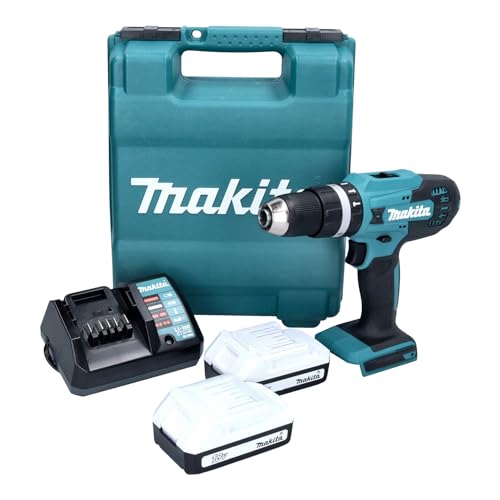 Makita HP488DWAE Schlagbohrschrauber + 2 Akkus 18 V 2 Ah Li-Ion + Transportkoffer