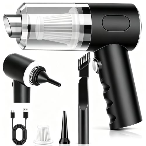 Handheld vacuum cleaner/Handheld car vacuum cleaner, 4-in-1 22000Pa handheld mini vacuum cleaner, brushless motor, suitable for car, home, kitchen, office and pet hair (Black)
