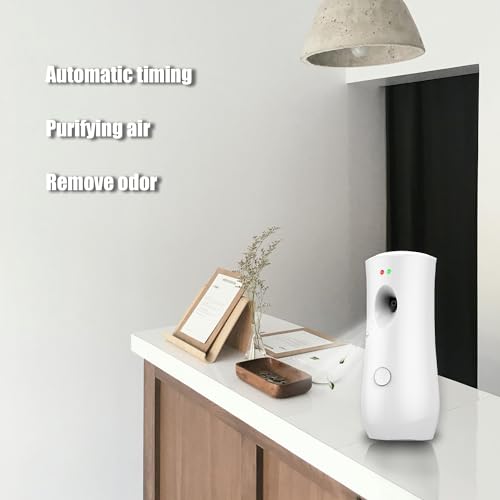 (4-Pack) Auto Air Freshener Spray Dispenser Free Stand/Wall Mounted, White by BINEDHEI - Used condition - Image 4