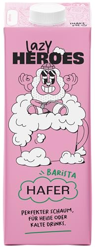 Lazy Heroes | Hafer Barista | Ideal für Kaffeespezialitäten und Iced Lattes | Glutenfrei | Ohne Zuckerzusatz | 100% Pflanzlich | PETA VEGAN AWARD 2024 Gewinner | 6 x 1 Liter