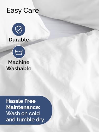 Image of Duvet Cover Full Size - Extra Soft 3 Piece with Zipper Closure - White