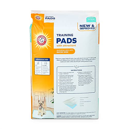 Arm & Hammer for Dogs Puppy Training Pads with Attractant New & Improved Super Absorbent,Leak-Proof,Odor Control Quilted Puppy Pads with Baking Soda Pack Bulk Wee Wee Pads(Pack of 8,200 Count)