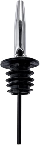 Miniatura 8 de RW Base Dispensador de aceite de oliva de vidrio negro de 17 onzas, con vertedor de acero inoxidable, 2 14 pulgadas x 2 14 pulgadas x 12 12