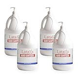 Latalia large Hand Sanitizer Pump 128 fl oz – Pack of 4 with 80% Alcohol Moisturizing Hand Sanitizer Refill Gallon for Home & Office, Unscented Clean Gel, Drying & Non-Sticky for Daily Hand Hygiene