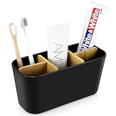 Porta Spazzolino Elettrico Porta Spazzolini Bagno Con 5 Scomparti Organizer Bagno Portadentifricio Da Bagno Multifunzione Staccabile Regolabile Con Fondo Antiscivolo Per Bagno Cucina e Famiglia