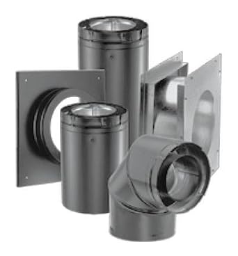 DuraVent 46DVA-KHC 4" x 6-5/8" Inner Diameter - DirectVent Pro Direct Vent Pipe, Black