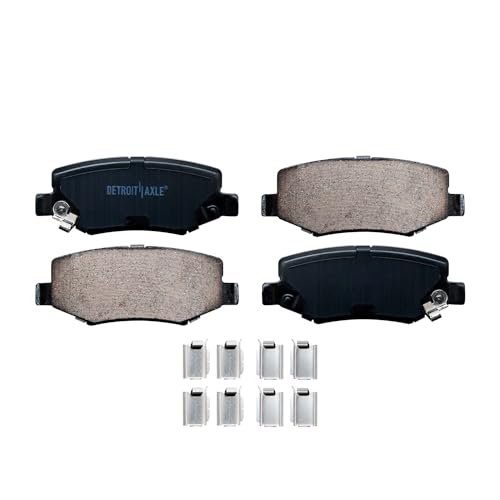 Image of Detroit Axle - Rear Brake Pads for Jeep Liberty Wrangler JK Dodge Nitro | Ceramic Brake Pads with Hardware Replacement