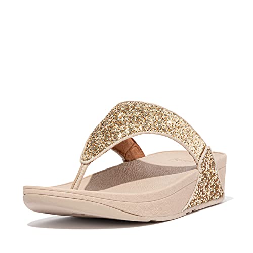 Image of FitFlop Lulu Multi-Tonal Glitter Toe-Post Sandals
