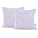 DecoKing - Fundas de almohada (2 unidades, 45 x 45 cm, microfibra, con cremallera), color lila