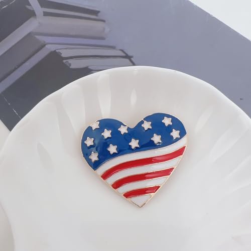 Image of USA Flag Brooch Pin Souvenir for United States of 2026 Veteran's Day Pin Patriotic Accessories Independence Day Decor Gifts for Sister