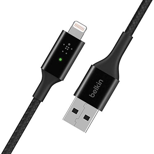Cable LED Belkin Boost Charge negro con conector duradero USB-A a Lightning 2