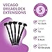 Vecago 12 inch 50 Strands Loc Extensions Human Hair, 0.4cm Width 100% Human Hair Dreadlock Extensions for Men/Women, Can be Dyed Soft Dreads Extensions,1b