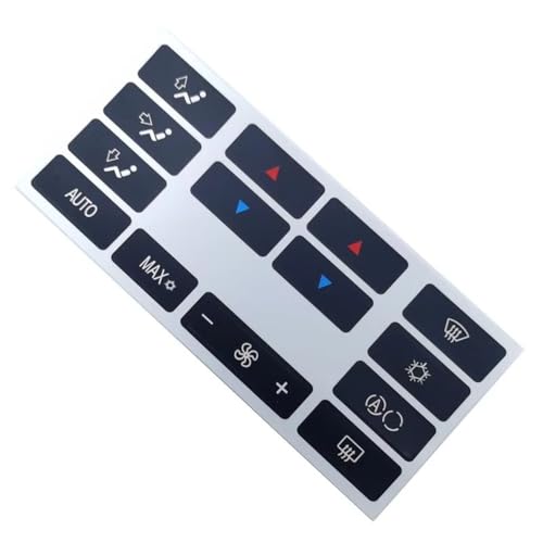Jeu caches boutons clim BMW X5 E53 E39 : adhésif haute résistance noir