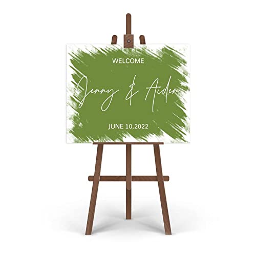 Panneau de mariage de calligraphie moderne et panneau de réception personnalisé chic - 3