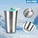 HAMILADUO 4Pack 16 oz Stainless Steel Pint Cups,Stainless Steel Cup,Pint Cup Tumbler，water Tumbler,Stackable,Reusable,BPA Free, (4)