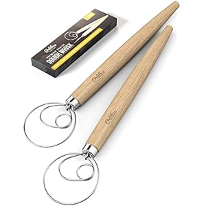 Orblue Deense Deeggarde – Groot – Nederlandse Deeggarde Handmixer voor Brood, Koekjes, Dumplins of Pizzadeeg – Beste Vervanging voor een Mixer en Blender – Bak Gereedschap Ambachtelijke Blender