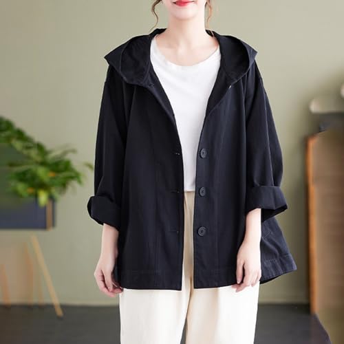 Veste décontractée femme mi-saison ample pour masquer les formes - 3