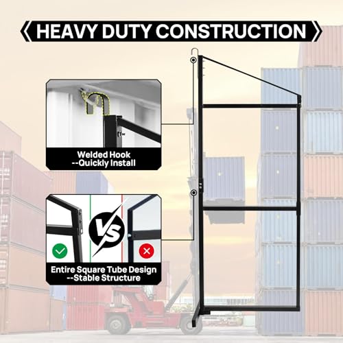 Sidasu 2 Pack Shipping Container Shelving Bracket with 60.5\" H X 22.3\" W,3 Tiers Shipping Container Shelves-Bracket Rack With 1100 lbs Capacity - D-Ring Mount for Cargo Shelves Rack - Thumbnail 4