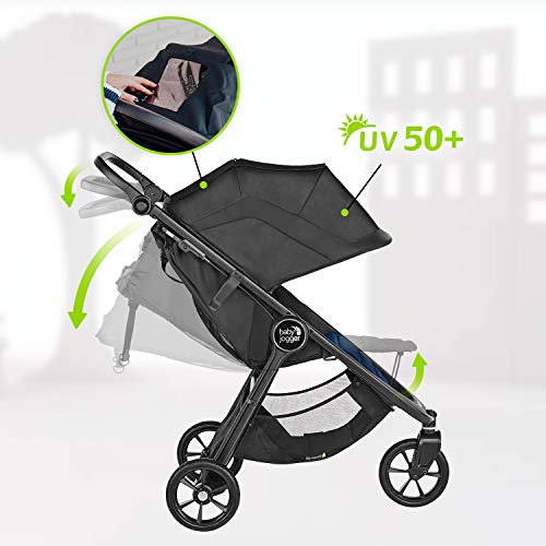 Baby Jogger City Mini GT2 poussette tout-terrain légère, pliage rapide à une main, windsor (noir/bleu) Baby Jogger City Mini GT2 poussette tout-terrain légère, pliage rapide à une main, windsor (noir/bleu)