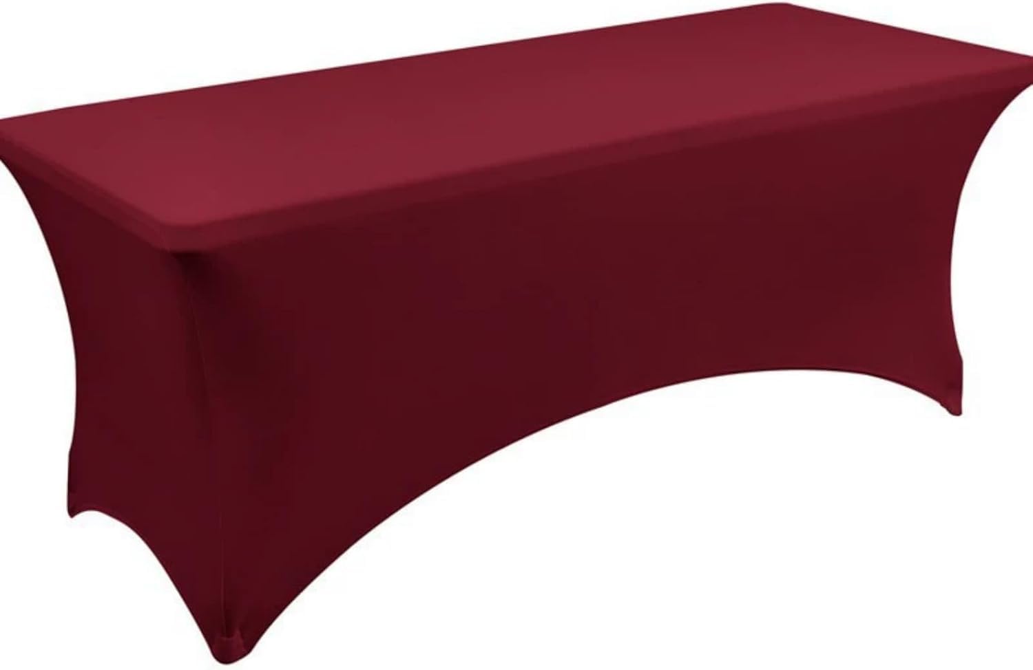 KIJyfgTR Stretch Tablecloth, Machine Washable, Ideal For Parties And Banquets(Burgundy,6FT 183x76cm)
