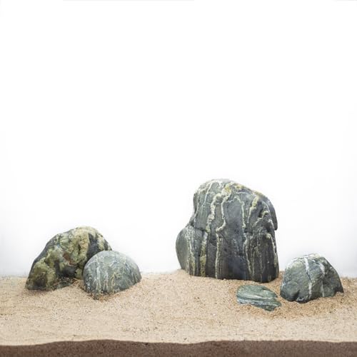 Image of Aquarium Rocks Green River Rocks 10lb Fish Tank Rocks Natural Smooth Stones & Pebbles for Aquascaping Landscaping Models Terrariums and Amphibian Enclosure(4-8inch /3Pcs)
