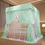 Auvent complet for lits queen size : profitez d'un sentiment parfait d'intimité et de tranquillité avec ces rideaux enveloppants jusqu'au sol qui offrent un espace de couchage magnifiquement isolé, améliorant le confort de votre lit queen size.