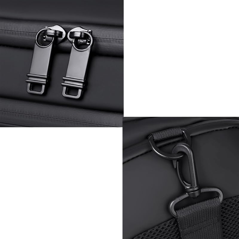 Men's Black Large Capacity Dry Wet Separated Sports Fitness Bag for Outdoor Travel Shoulder with A Slanted Handle