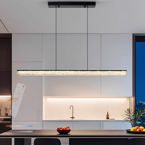 Lámpara de suspensión LED con tono regulable de 2700K a 6500K y diseño lineal minimalista