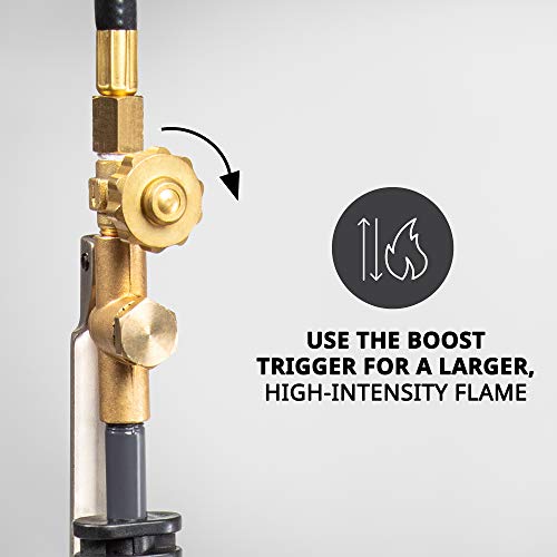 Ivation 500,00 Btu Propane Torch, Heavy Duty Weed Burner, Extra Long 10’ Hose, Adjustable Flame Control & Flint Ignitor, Outdoor Weed Killer For Weeds, Snow Melting, Roofing, Roads & More #TOP3