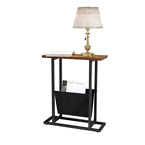 Yusong Small Narrow Side Table for Small Spaces, Slim End Table