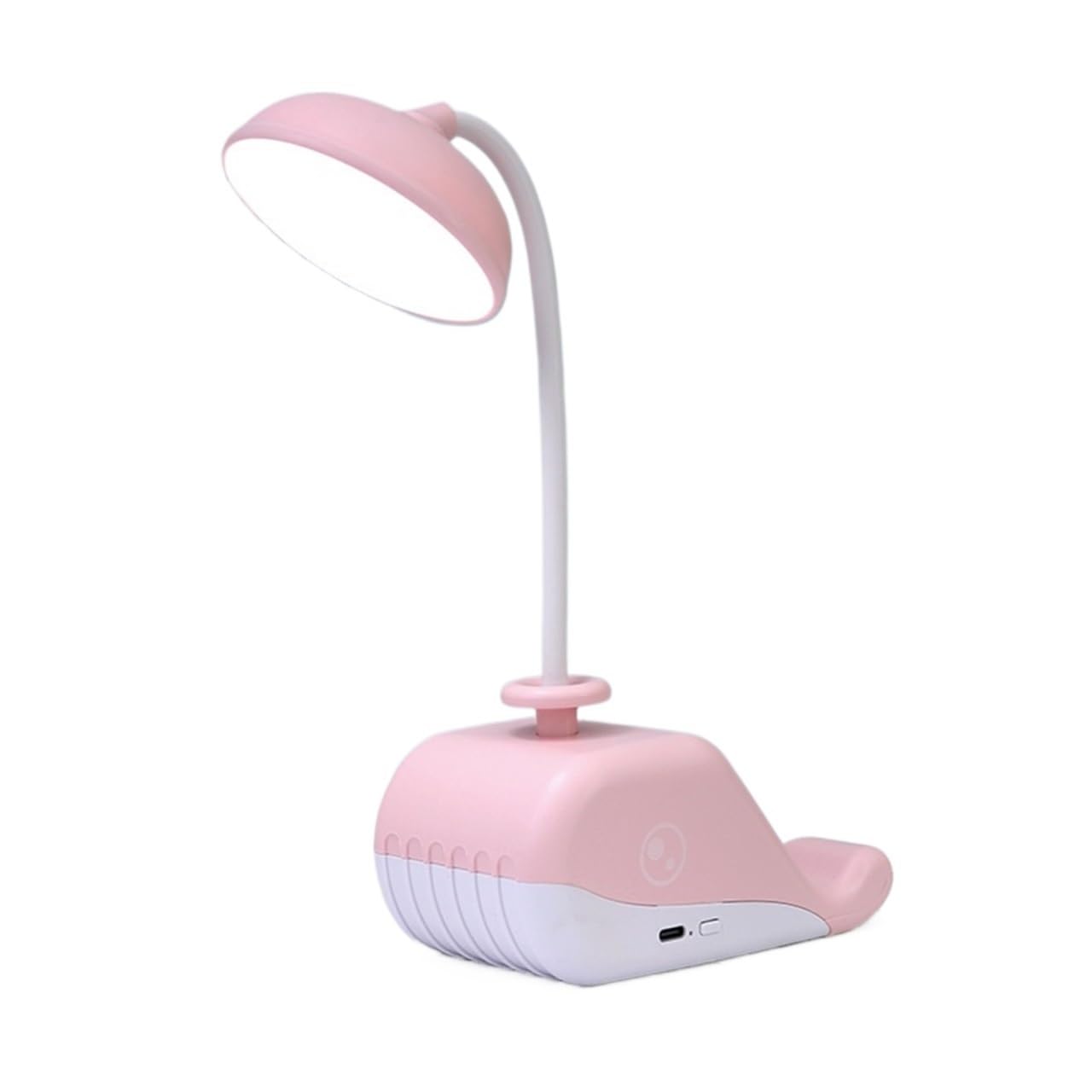 Lámpara De Lectura Lámpara De Escritorio LED Recargable por USB, Portátil, Cuello Cisne Flexible para Ojos(Pink)